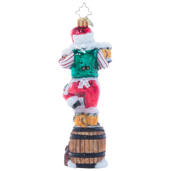 Christopher Radko Three Cheers For Santa Beer Ornament