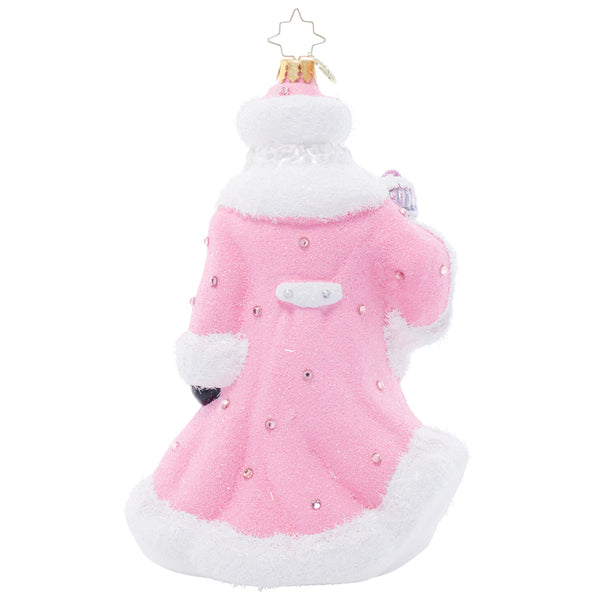 Christopher Radko Santa's Pink Promise Ornament Breast Cancer