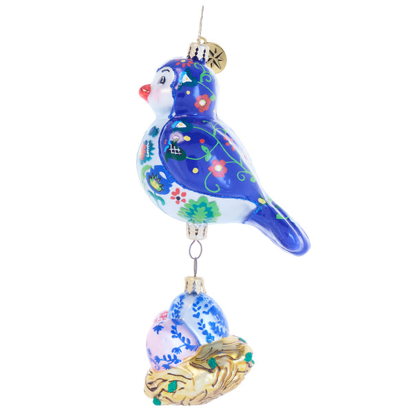 Christopher Radko Folklore Feathered Friend Bird Ornament