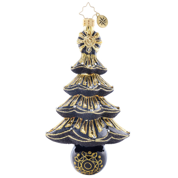 Christopher Radko Art Deco Tree Gold Black Ornament