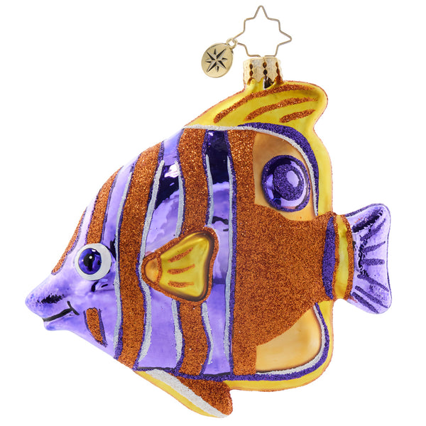 Christopher Radko Coral Cherub Purple Fish Ornament