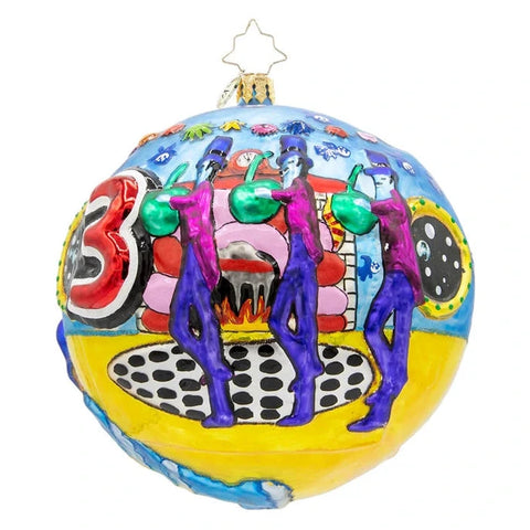 Christopher Radko Beatles #3 Sailing Through a Yellow Submarine Ball New