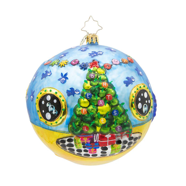 Christopher Radko Beatles #3 Sailing Through a Yellow Submarine Ball New