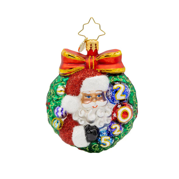 2025 Christopher Radko Dated Smiling Through 2025 Gem Ornament