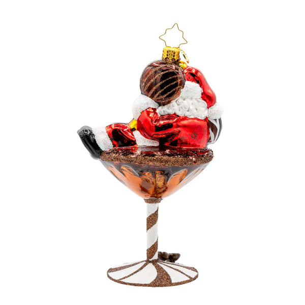 2025 Christopher Radko Santa's Merry Espresso Martini Brew Ornament