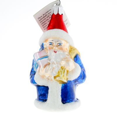 Christopher Radko 1992 Blue Santa ornament 920850