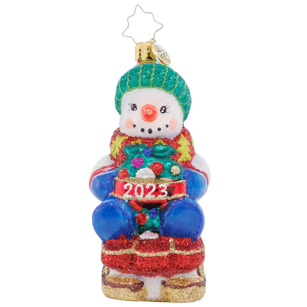 Christopher Radko 2023 Dated Sliding Through The Year Ornament