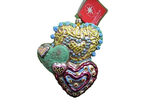 Christopher Radko Cookie Hearts Valentine's Ornament
