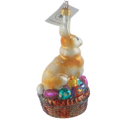 Christopher Radko Easter Bunny Basket Rabbit Ornament