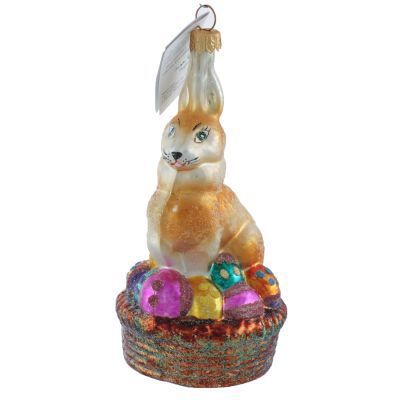 Christopher Radko Easter Bunny Basket Rabbit Ornament
