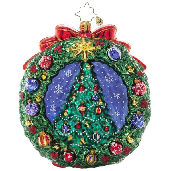 Christopher Radko Santa's Story Time Wreath Ornament