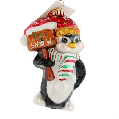 Christopher Radko Sno-Mo Promo Penguin Let it Snow ornament