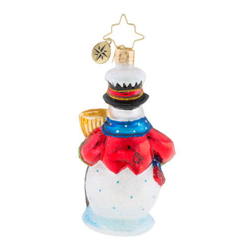 Christopher Radko Dickensian Snowman Little Gem Ornament