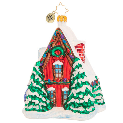 Christopher Radko Hillside For The Holidays Cabin Ornament