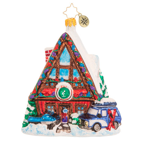 Christopher Radko Hillside For The Holidays Cabin Ornament