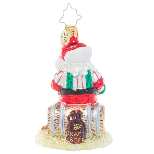 Christopher Radko Oktoberfest Beer Cheers Little Gem Santa Ornament