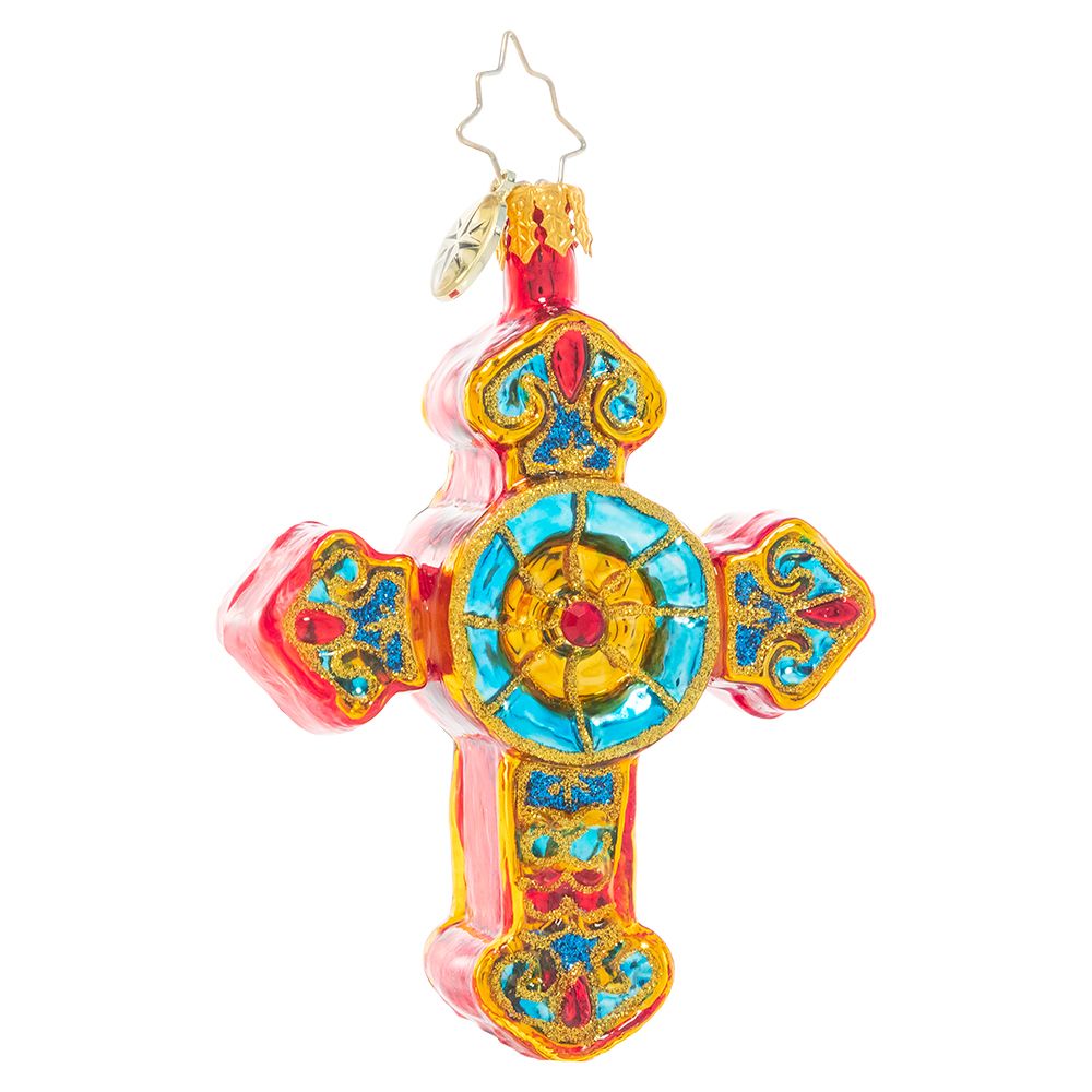 Christopher Radko Cross Golden Delight Little Gem Ornament