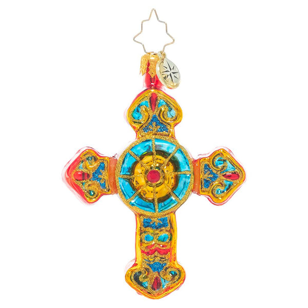 Christopher Radko Cross Golden Delight Little Gem Ornament