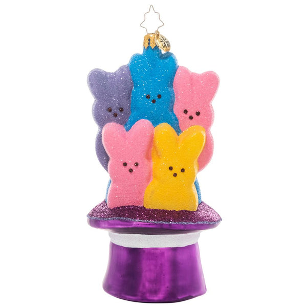 Christopher Radko Pop Go The PEEPS! Candy Marshmallow Bunny Ornament
