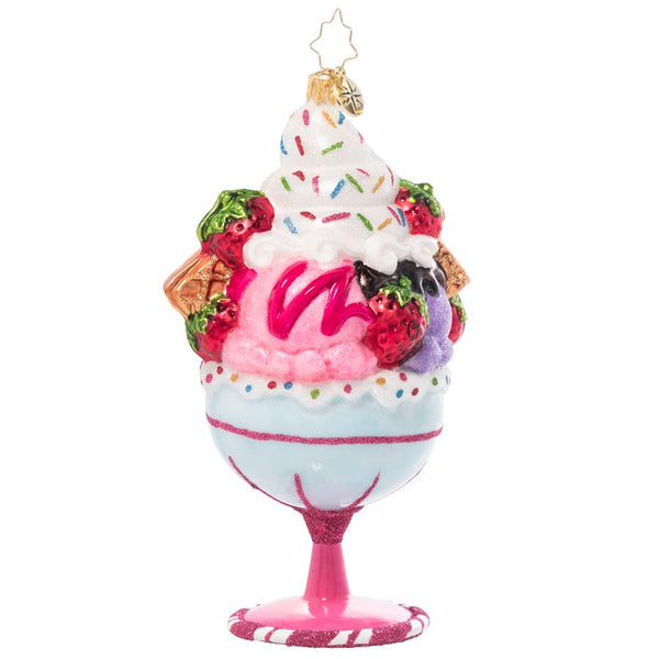 Christopher Radko Cherry On Top Ice Cream Sundae Ornament