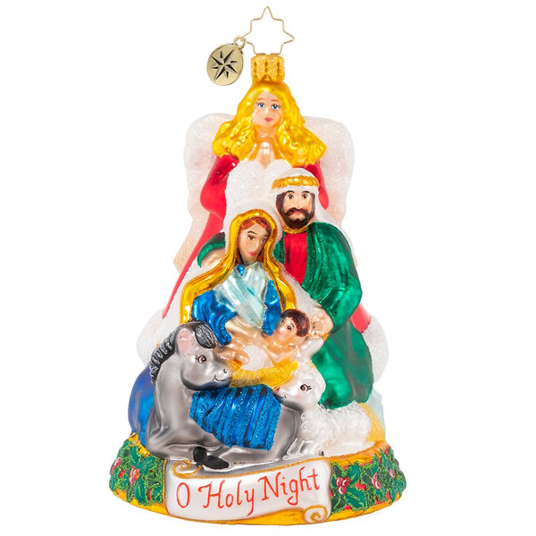 Christopher Radko All Is Calm And Bright Nativity Holy Famliy Ornament