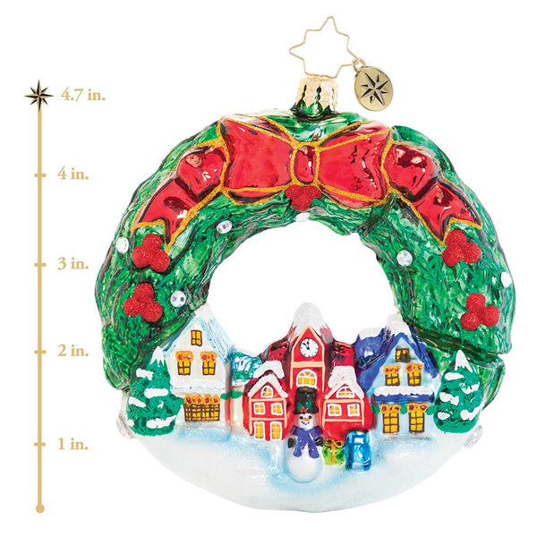 Christopher Radko An All-Around Christmas Town! Wreath Ornament