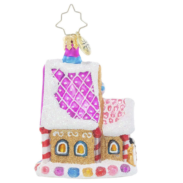 Christopher Radko The Confectioner's Chalet Gem Pink Candy House Ornament