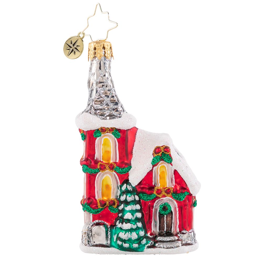 Christopher Radko The Charming Chapel Little Gem Church Ornament