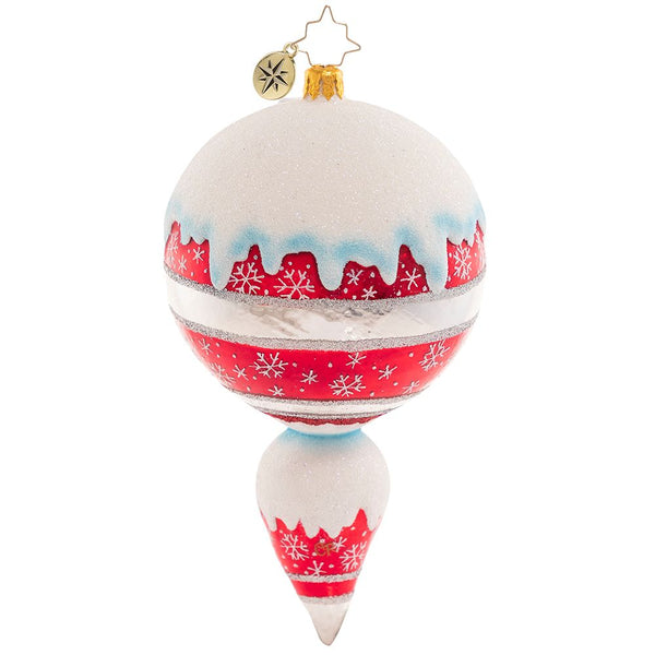 Christopher Radko A Frosty Hello snowman Drop Ornament