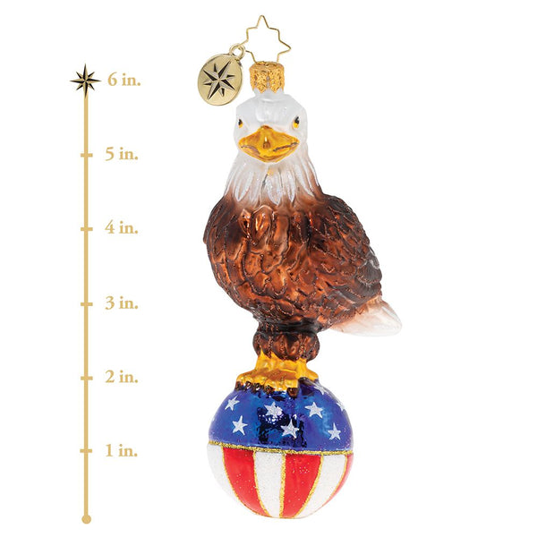 Christopher Radko Patriotic Stars & Stripes Bald Eagle ornament