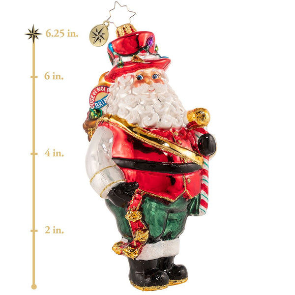 Christopher Radko Picnic Time! Santa Ornament