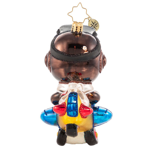Christopher Radko Soaring To Beary-Good Heights! Airplane Ornament