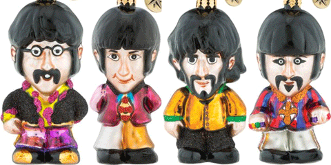 Christopher Radko Beatles John Paul Ringo George Little Gems Set of 4
