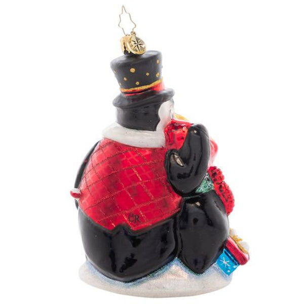 Christopher Radko Here's To The Dads Penguin June Ornament OOTM 2023