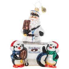 Christopher Radko Good Humor® Ice Cream Man Dreams Santa Ornament