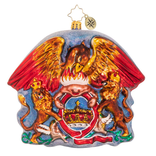 Christopher Radko Queen Coat of Arms Rock Band Christmas Ornament