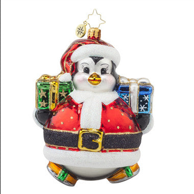 Christopher Radko Roly Poly PENNY SKATER Penguin Ornament