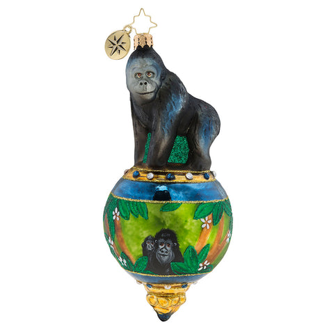 Christopher Radko Gorilla in Paradise Jungle Safari Ornament