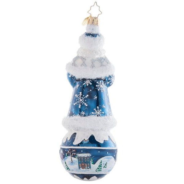 Christopher Radko Snowy Serenity Santa Blue Father Christmas Ornament