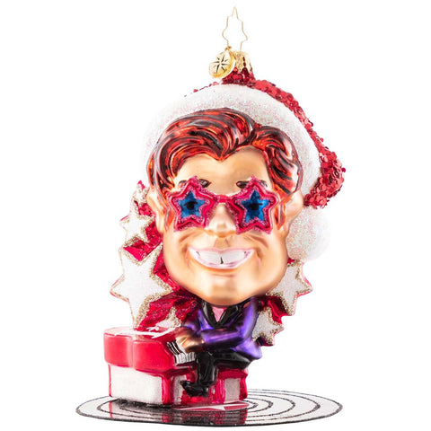 Christopher Radko Elton John Center Stage Red Piano Ornament