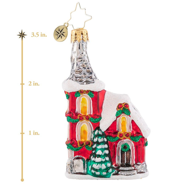 Christopher Radko The Charming Chapel Little Gem Church Ornament