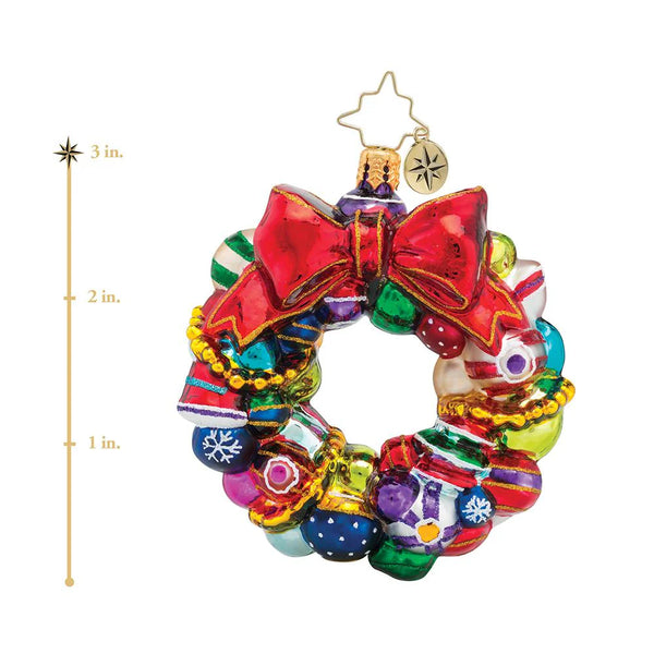 Christopher Radko Joyful Wreath Little Gem Ornament
