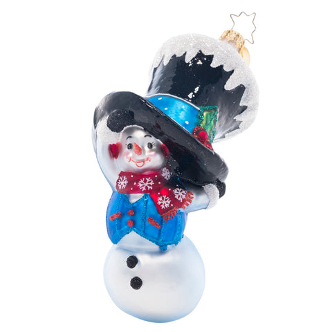 Christopher Radko Peek-A-Boo Snowman Ornament