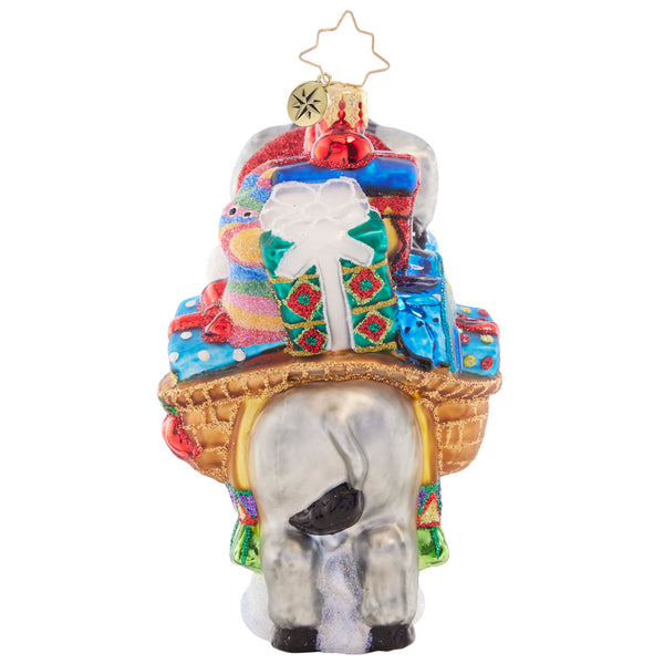 Christopher Radko Packed With Presents Burro Ornament