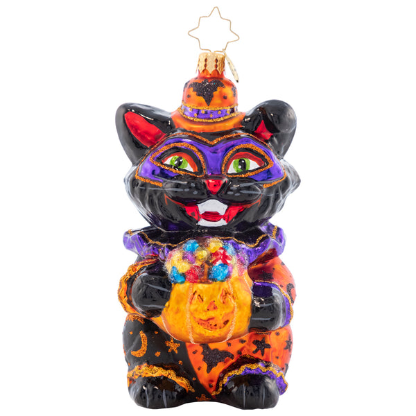 Christopher Radko Halloween Dapper Black Cat Ornament