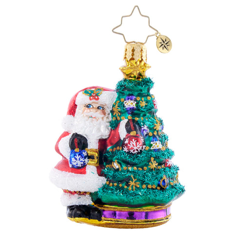 Christopher Radko Deck The Halls Santa Gem Ornament