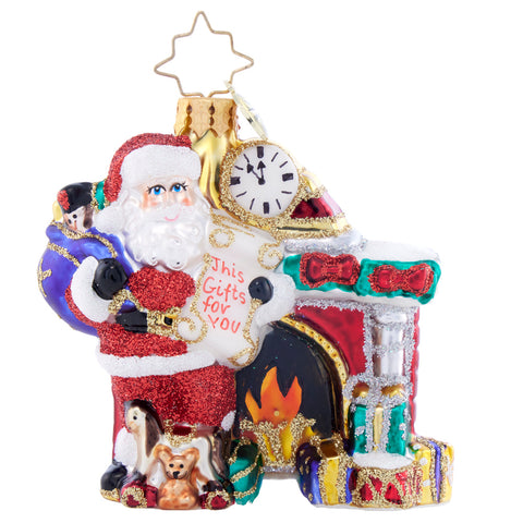 Christopher Radko Nice List Santa Little Gem Ornament