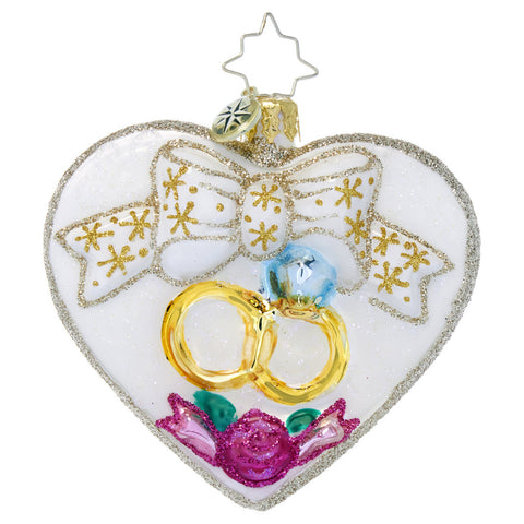 Christopher Radko Love Everlasting Gem Wedding Ornament