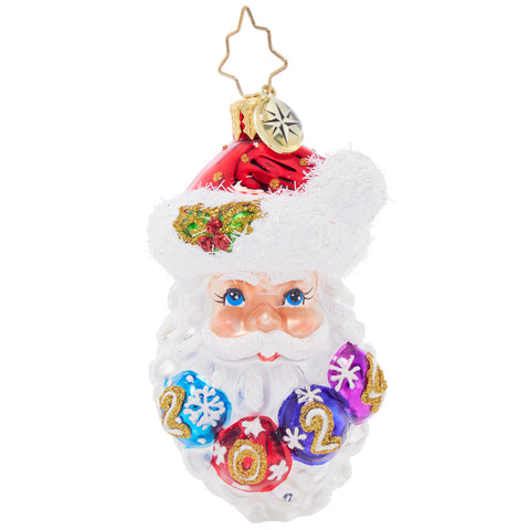 Christopher Radko 2024 Dated Ho-Ho-Happy Year Santa Gem Ornament