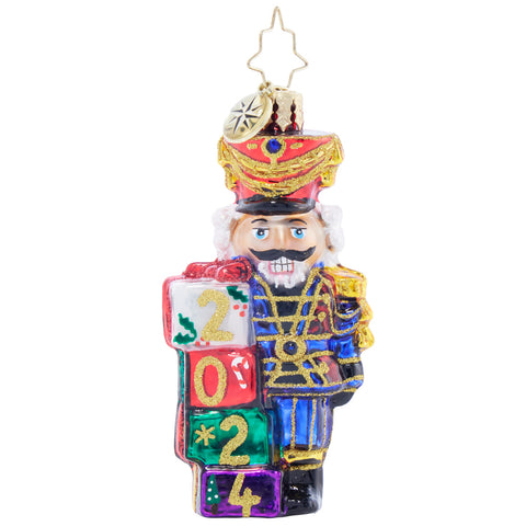 Christopher Radko 2024 Dated Crackin' Good Year Nutcracker Gem Ornament